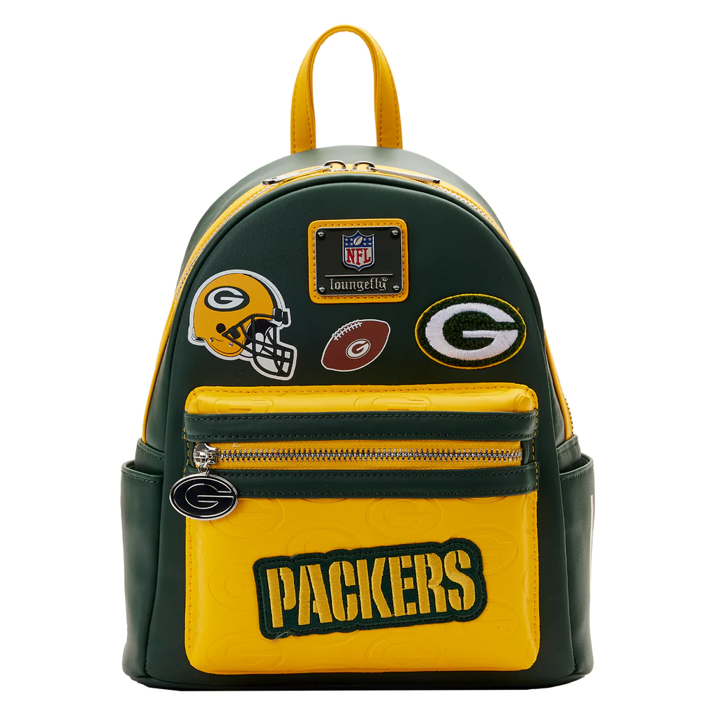 LOUNGEFLY NFL Green Bay Packers Patches Mini Backpack