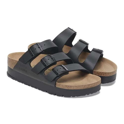 Florida Black Birko Platform Sandal | Fox Valley Birkensto