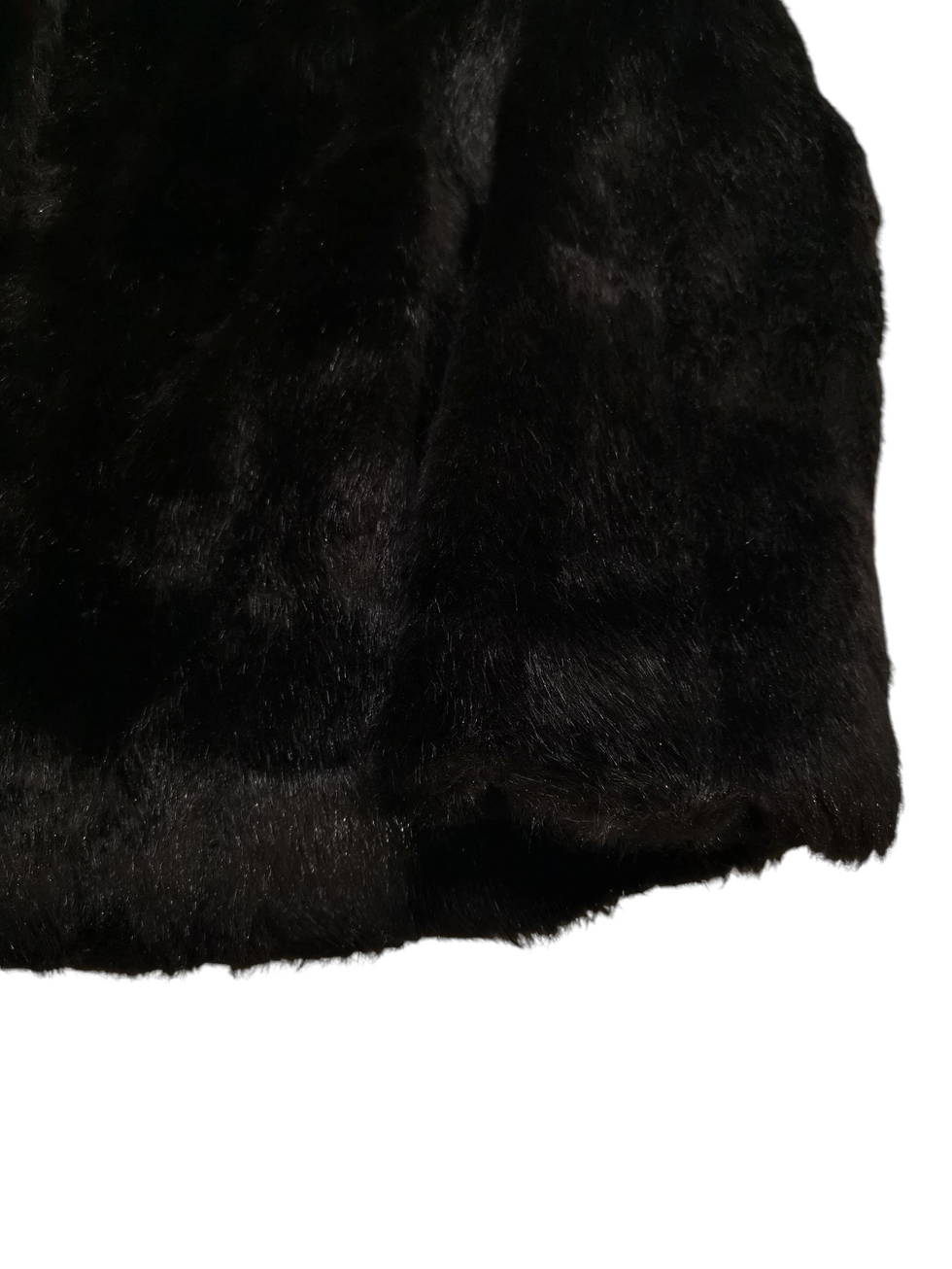Black vintage Astraka faux fur cape jacket