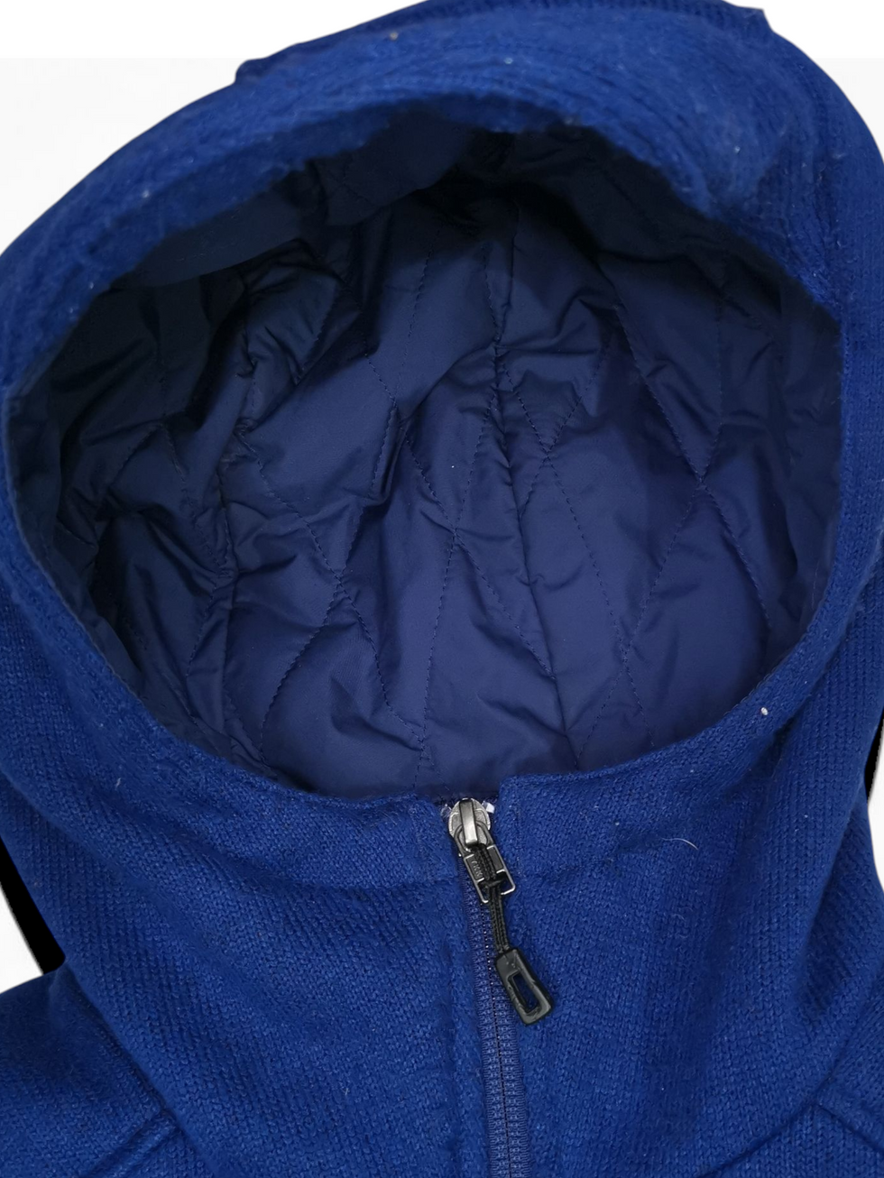 Patagonia Men's Sweater Full-Zip Hoody Blue L Fleece Quilted Hood