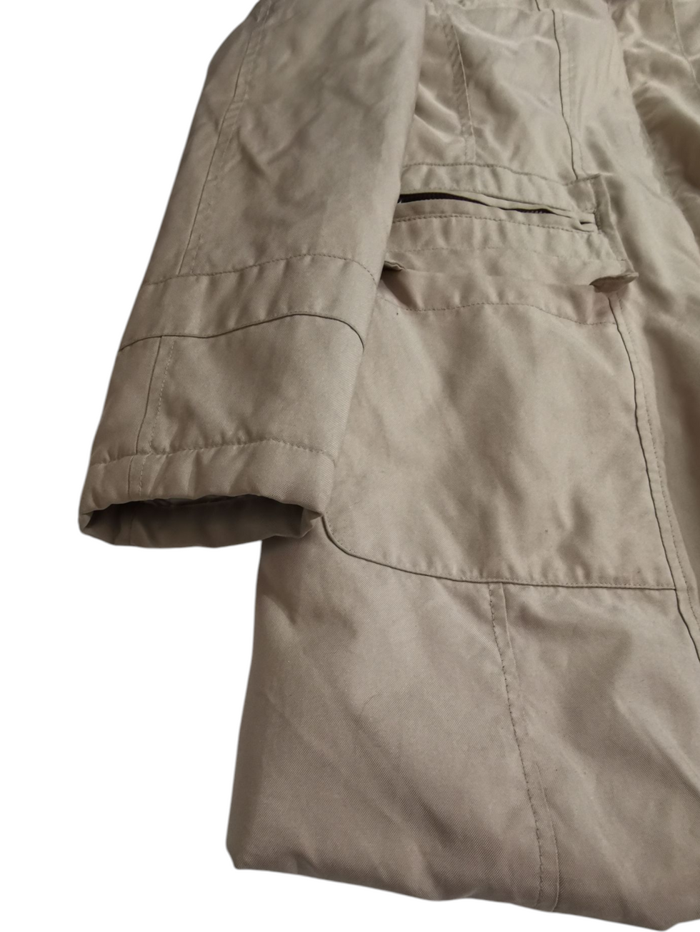 Principles Petite Beige Stone Trench Style Jacket Coat w/ Knitted Collar