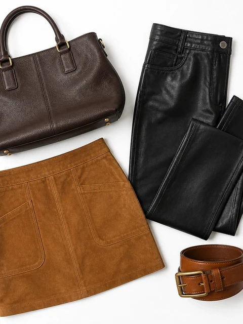 All Leather Bale — Real Leather & Suede Mix (Jackets, Skirts, Bags & More)