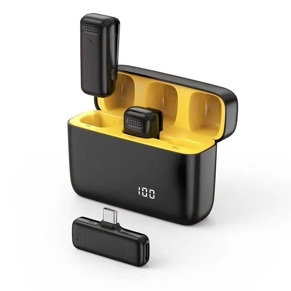 Miniatura: Wireless Lavalier Microphone with Charging Case Portable Audio Video Recording f