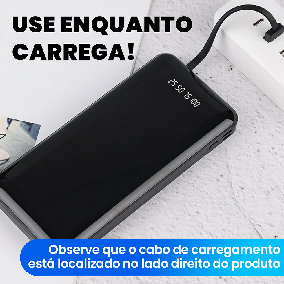 Miniatura: Power Bank 20000mAh Carregador Portátil Rápido, Design Estético Favo de Mel p