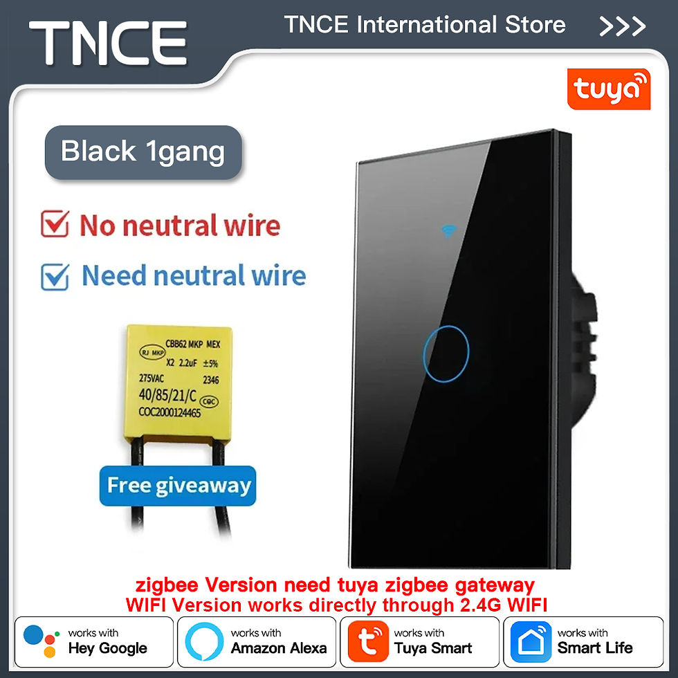 Miniatura: TNCE Tuya US Switch WIFI or Zigbee need/No Neutral Wire Require 1/2/3/4 Gang Sma