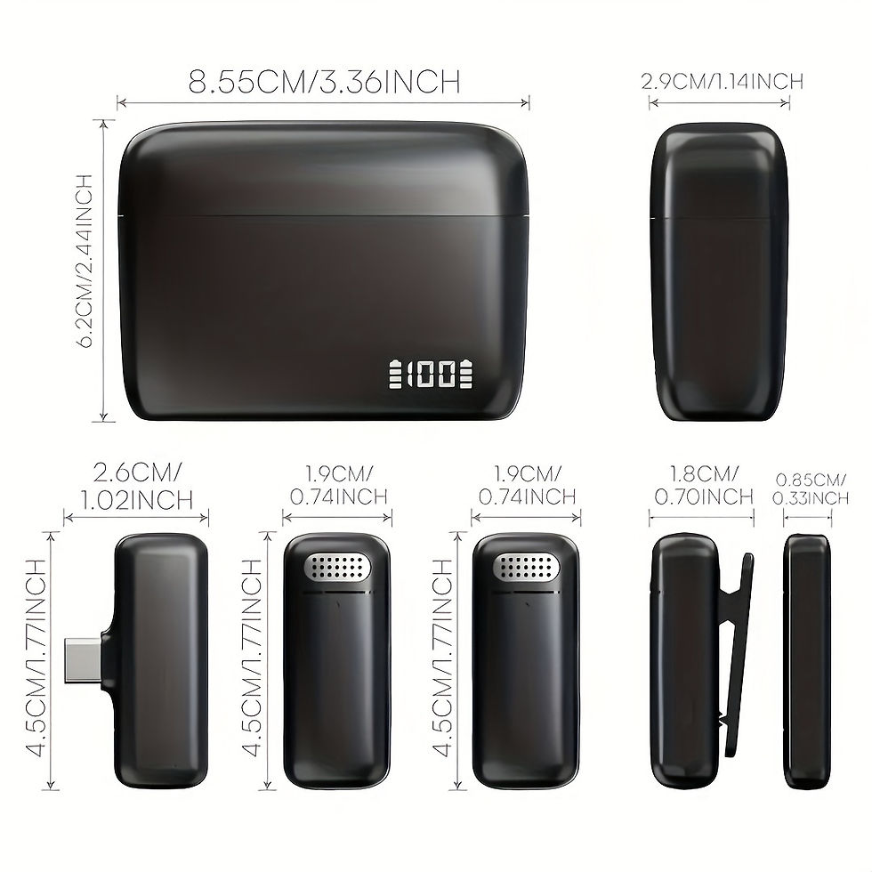 Miniatura: Mini Wireless Lavalier Microphone for Cell Phones Type-C with Charging Case Nois