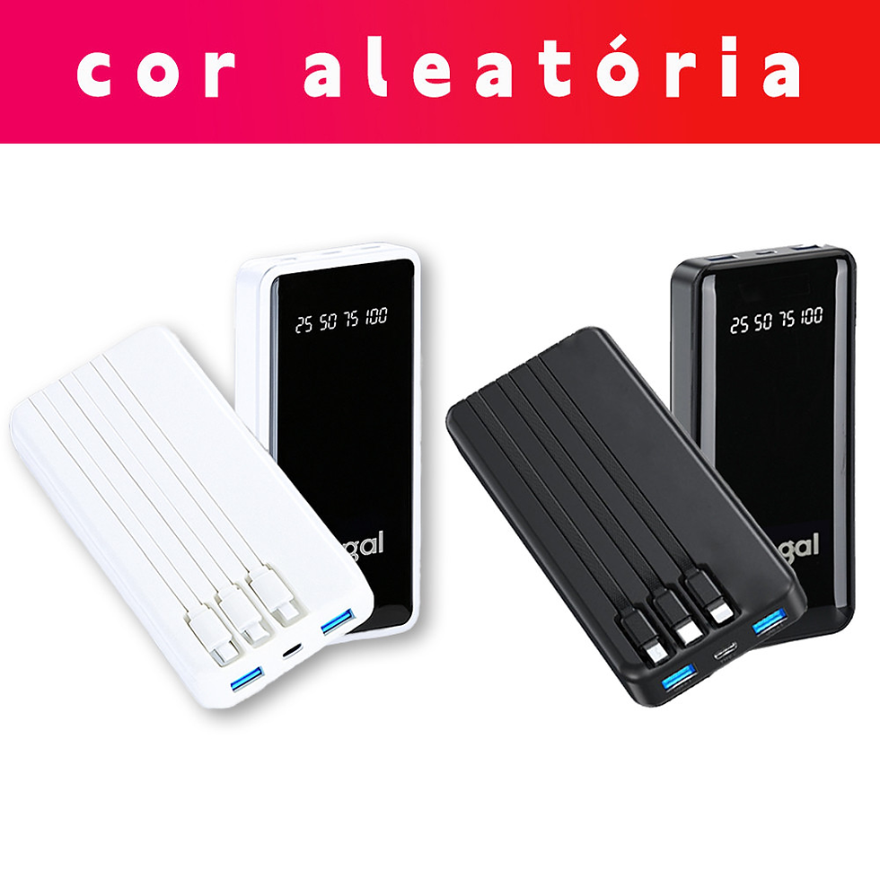 Miniatura: Power Bank 20000mAh Carregador Portátil Rápido, Design Estético Favo de Mel p