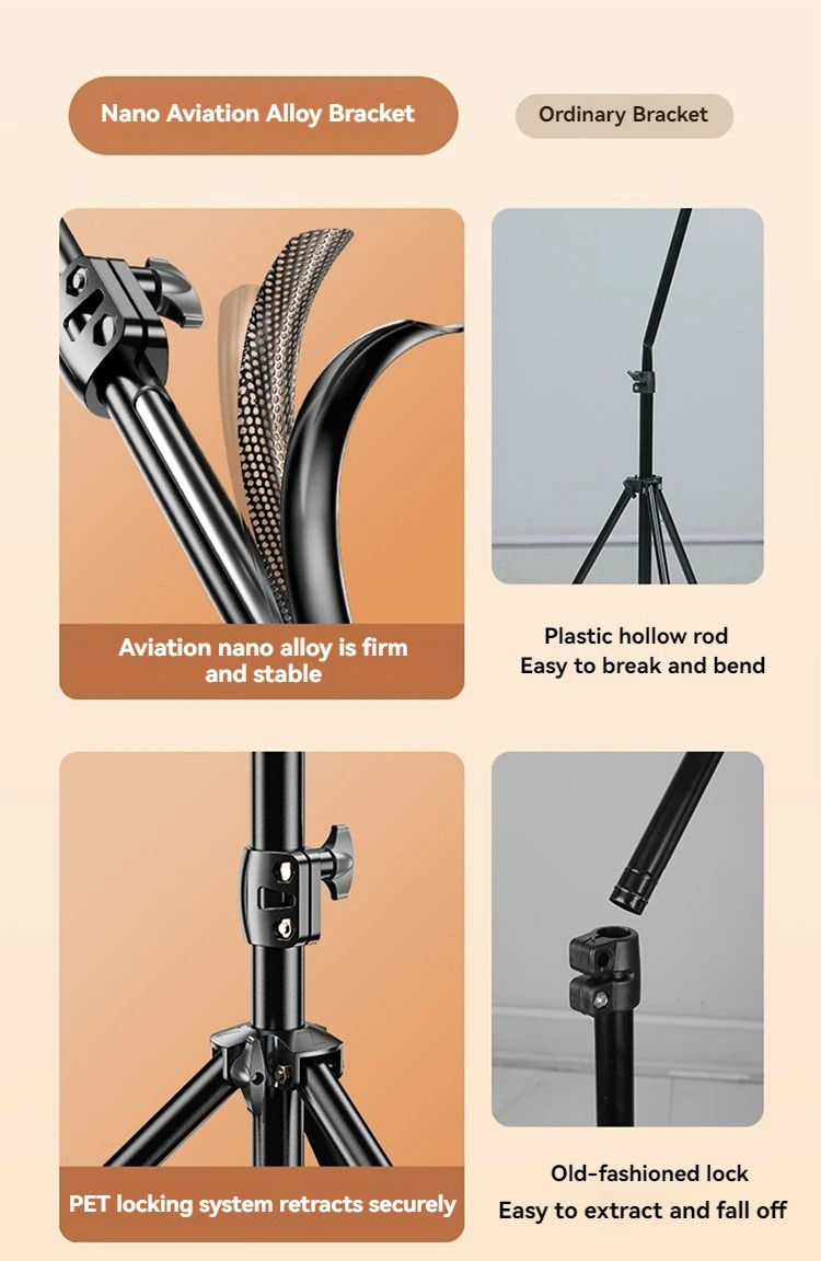 Miniatura: 170cm Stretchable Holder Adjustable Height for Mobile Phone Live Support Tripod 