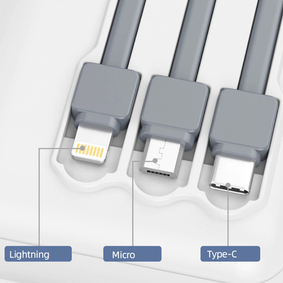 Miniatura: Power Bank 20000mAh Carregador Portátil Rápido, Design Estético Favo de Mel p