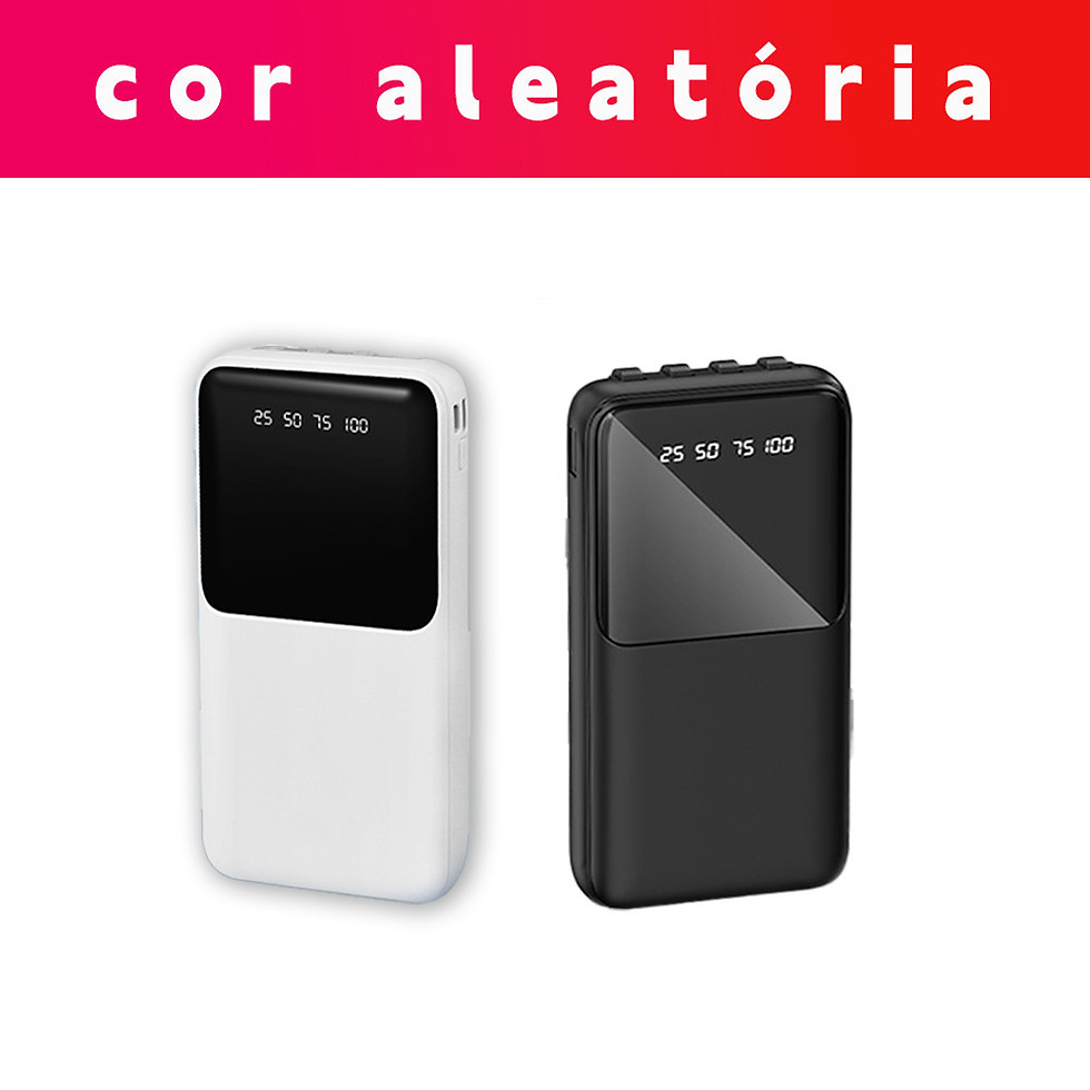 Miniatura: Power Bank 20000mAh Carregador Portátil Rápido, Design Estético Favo de Mel p