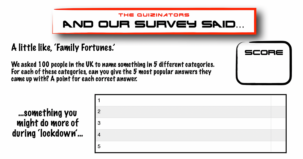 Family Fortunes Type Handout 15