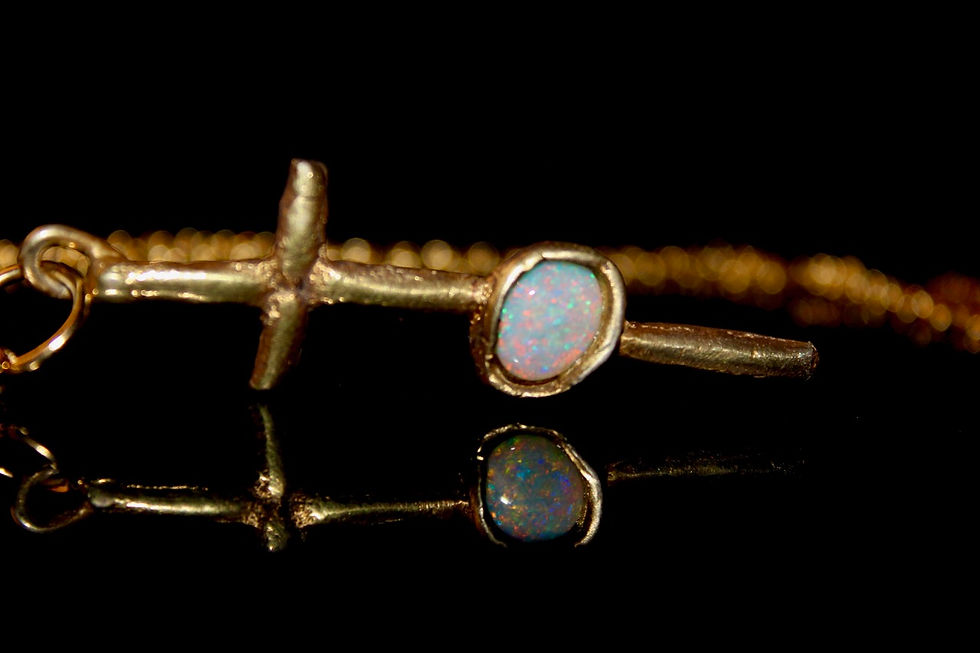 Thumbnail: 9k Gold ancient style Cross Pendant