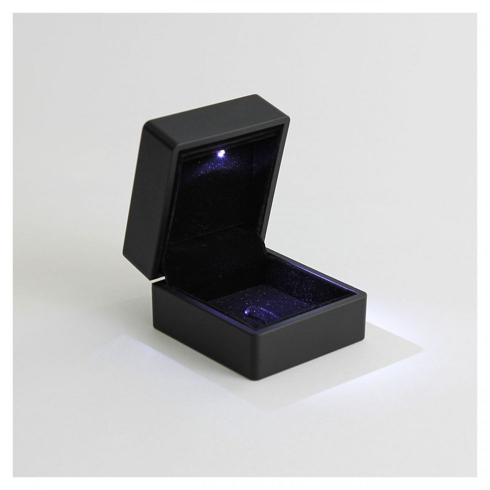Küçük resim: Işıklı Yüzük Kutusu - Siyah