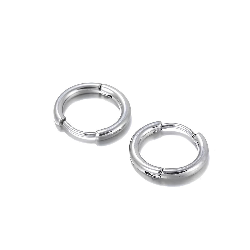 10mm Yuvarlak Halka Küpe - Çelik Halka Küpe
