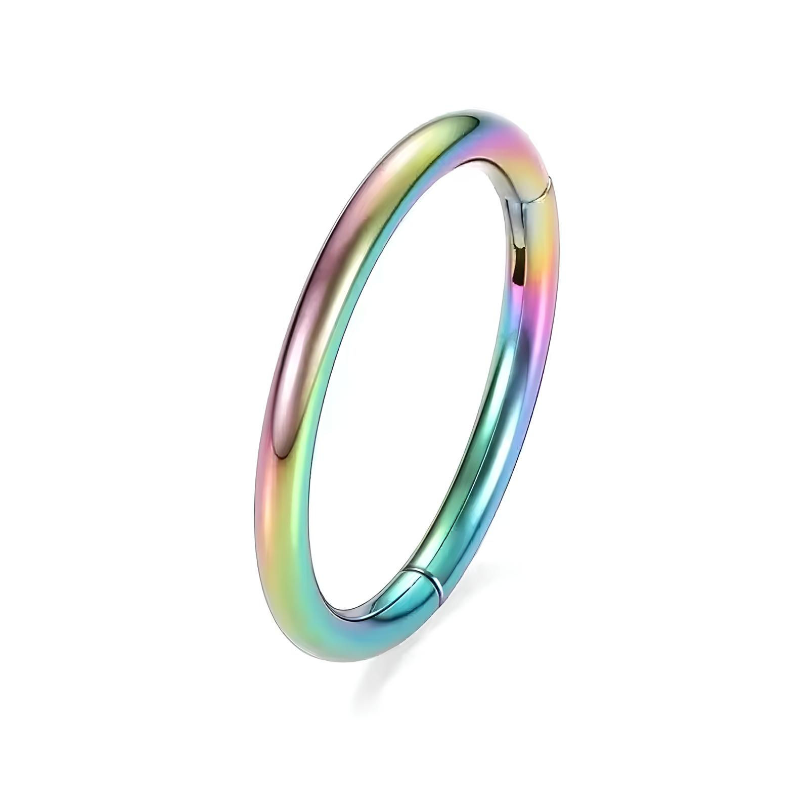 F136 Titanyum Hologram Halka Piercing - 8mm Daith Clicker Piercing