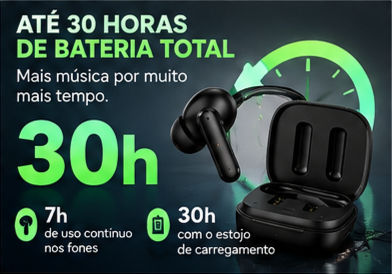 Miniatura: Fone de Ouvido Bluetooth QCY T13 ANC – Cancelamento de Ruído