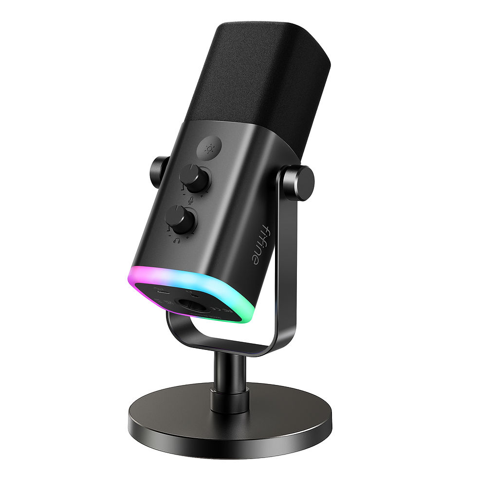 Miniatura: Microfone Dinâmico FIFINE AM8 USB/XLR com RGB para Streaming, Podcast e Gaming