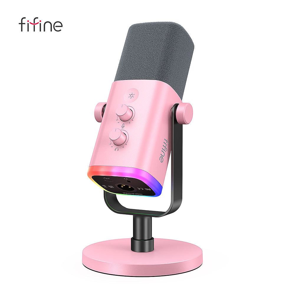 Miniatura: Microfone Dinâmico FIFINE AM8 USB/XLR com RGB para Streaming, Podcast e Gaming