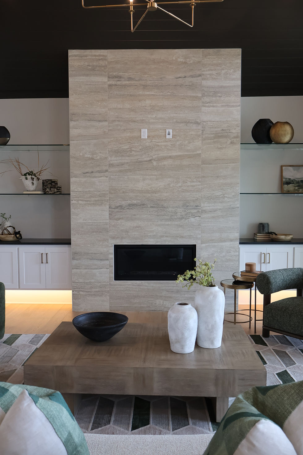 Eye-level view of a beautifully renovated kitchen with modern appliances