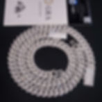 18mm Iced Out VVS Moissanite Cuban Link Chain front view