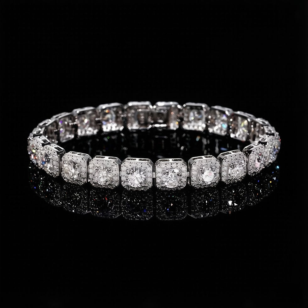 Single Row Moissanite Cuban Link Bracelet
