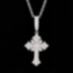 Hip Hop Moissanite Cross Pendant in 925 Sterling Silver in white gold