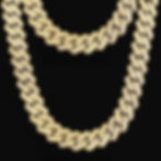 22mm Triple Row Iced Out Moissanite Cuban Link Chain Necklace in gold