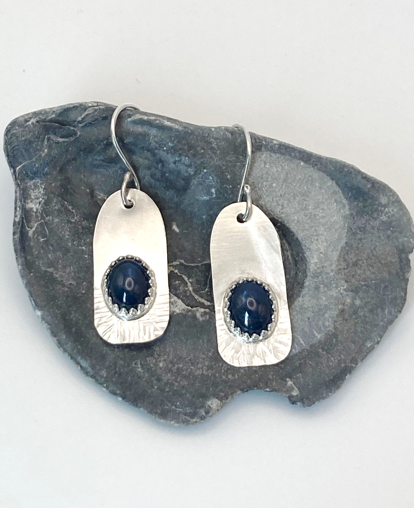 Moonlit Sapphire Burst Earrings