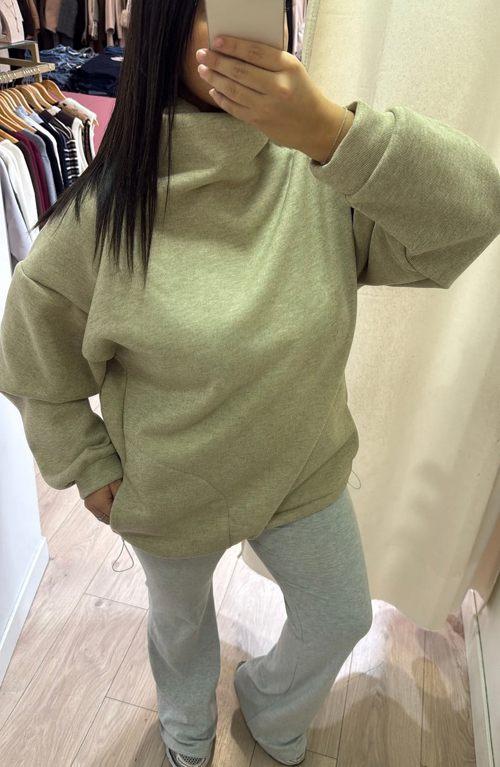 Miniatura: Pull Polaire col montant À poches beige