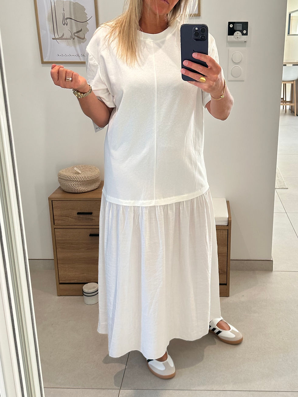 Miniatura: Robe longue Azra blanche 