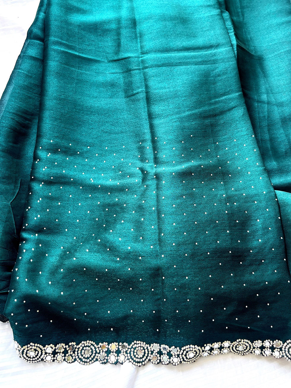 Thumbnail: Peacock Blue Green Saree