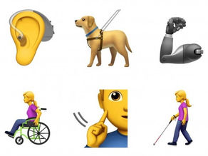 Un nuovo set di emoji per rappresentare le disabilità