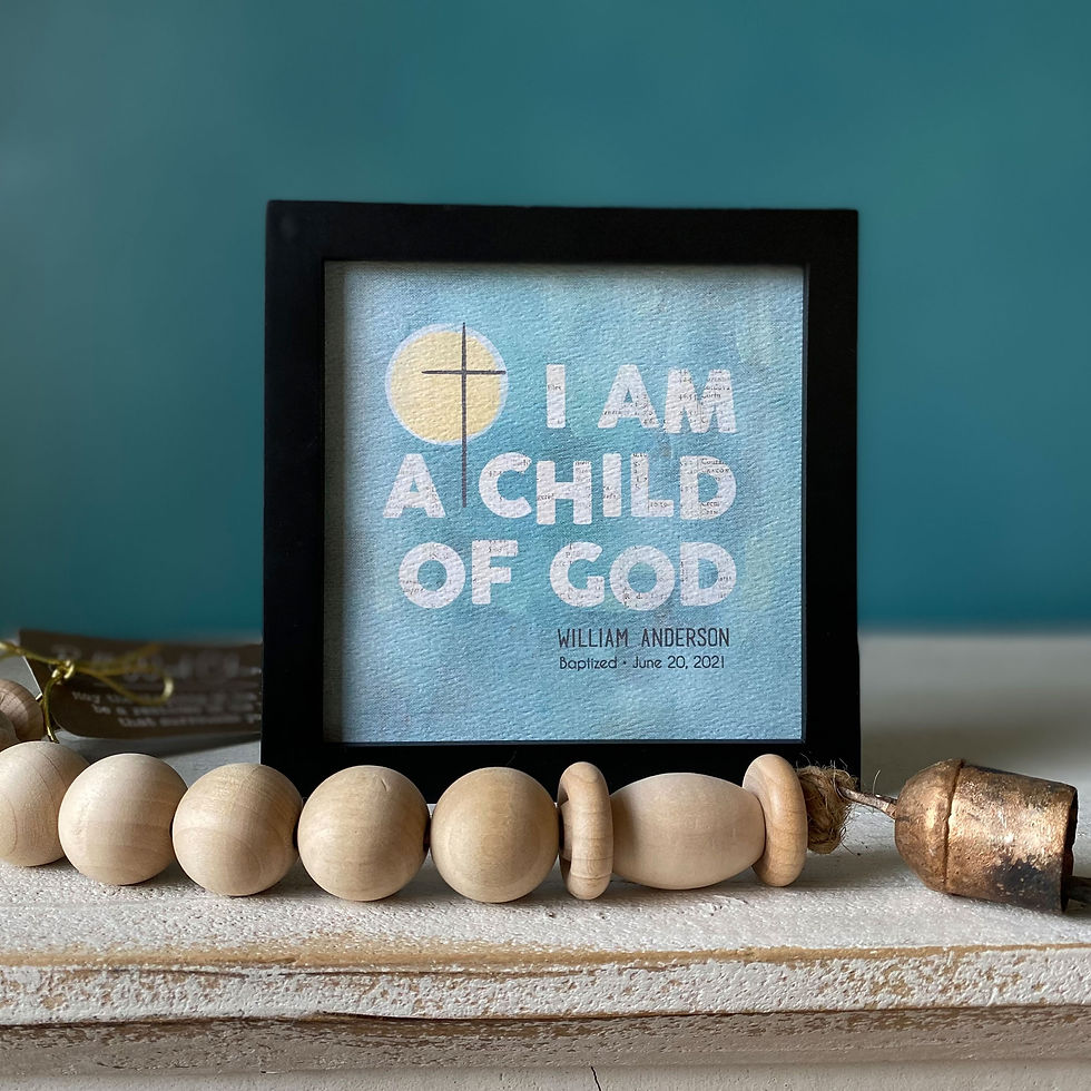 Thumbnail: I AM A CHILD OF GOD Painting - Personalized 5.5"
