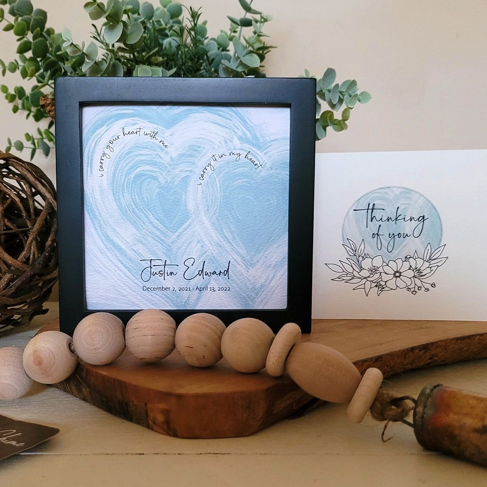 Thumbnail: MEMORIAL GIFT - 2 hearts personalized painting