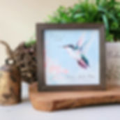 HUMMINGBIRD painting personalized - sympathy gift