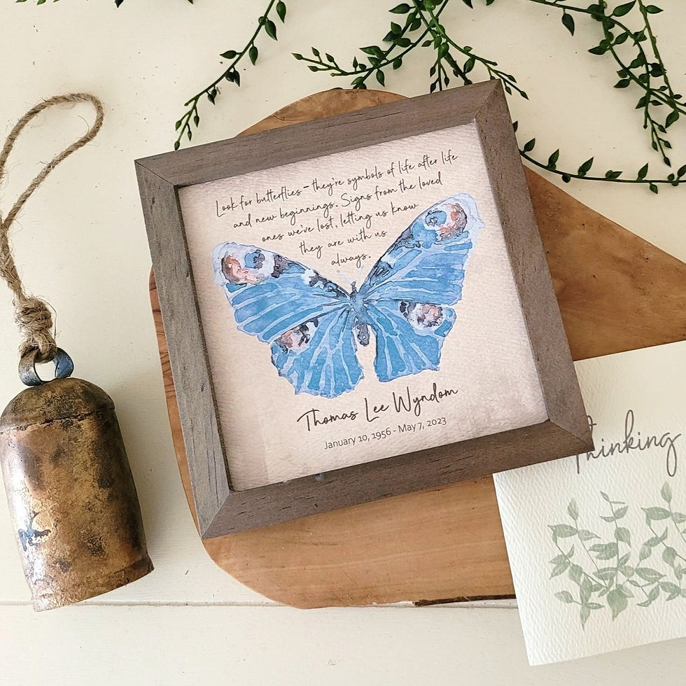 Thumbnail: BUTTERFLY painting personalized - sympathy gift