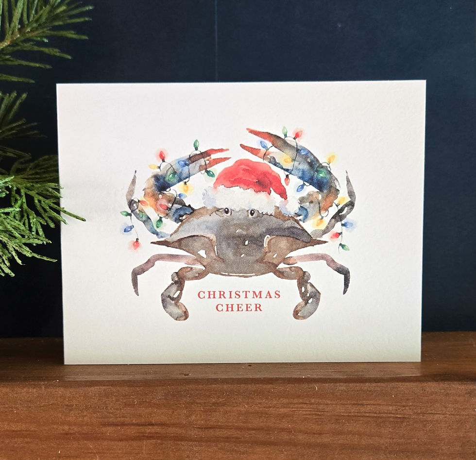 Thumbnail: Sea Creature / Beach Theme Christmas Card Set of 6