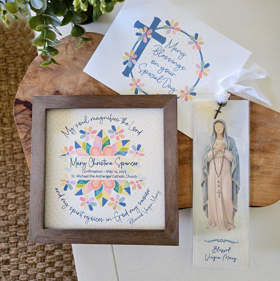 Thumbnail: Personalized Confirmation / Holy Communion  Art - Female Patron Saints