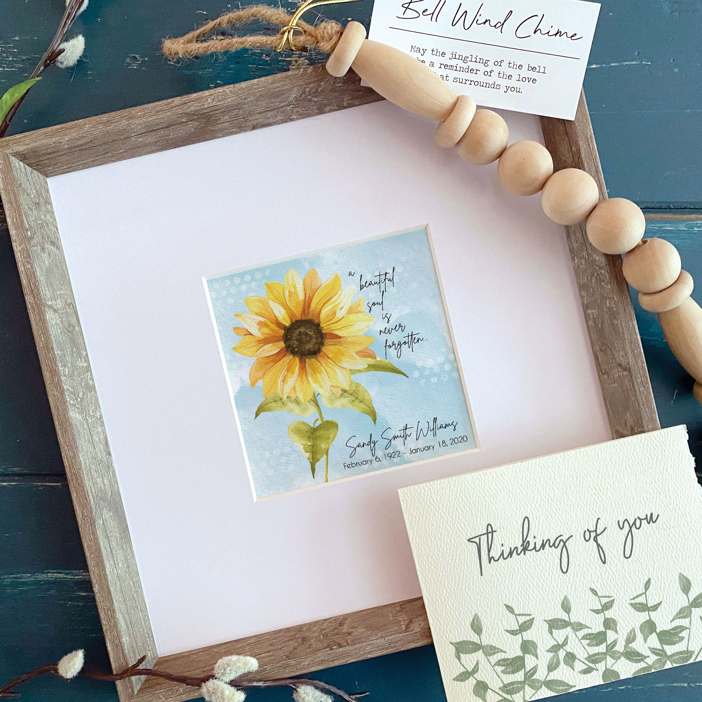 SUNFLOWER memorial painting personalized