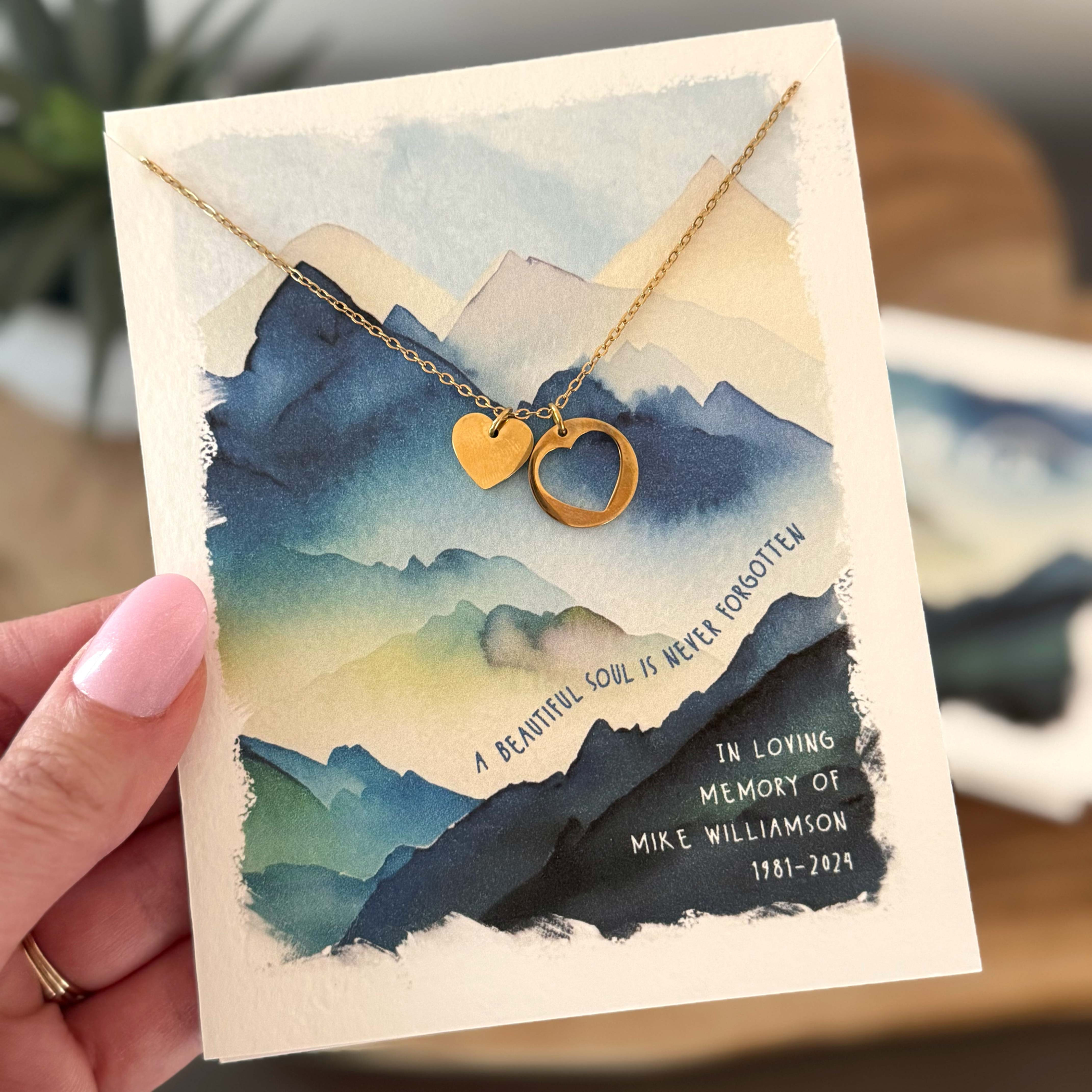 Sympathy DOUBLE HEART necklace