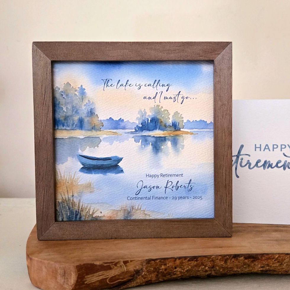 Thumbnail: Personalized Lake / Fishing Retirement Art Gift Set