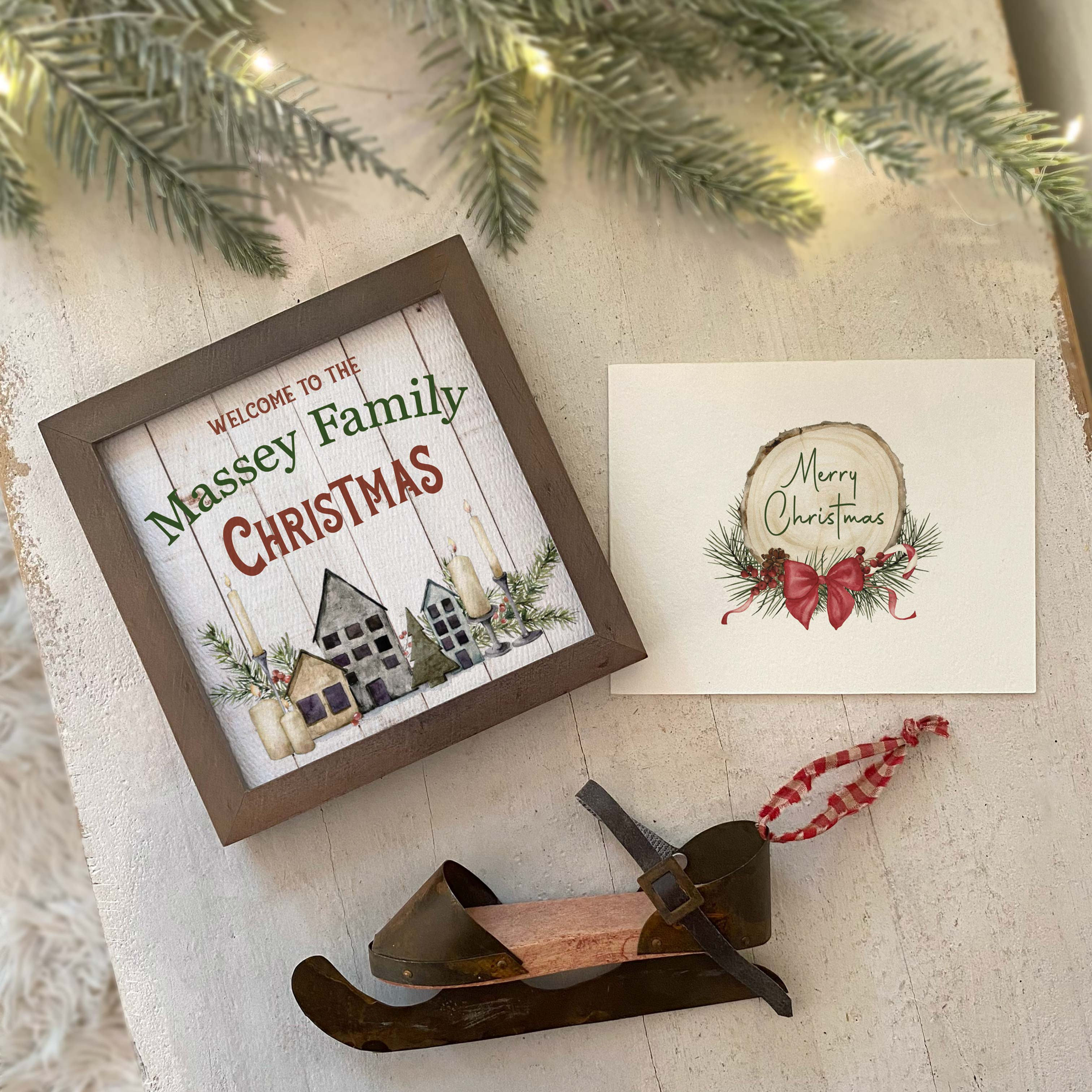 christmas village painting gift set