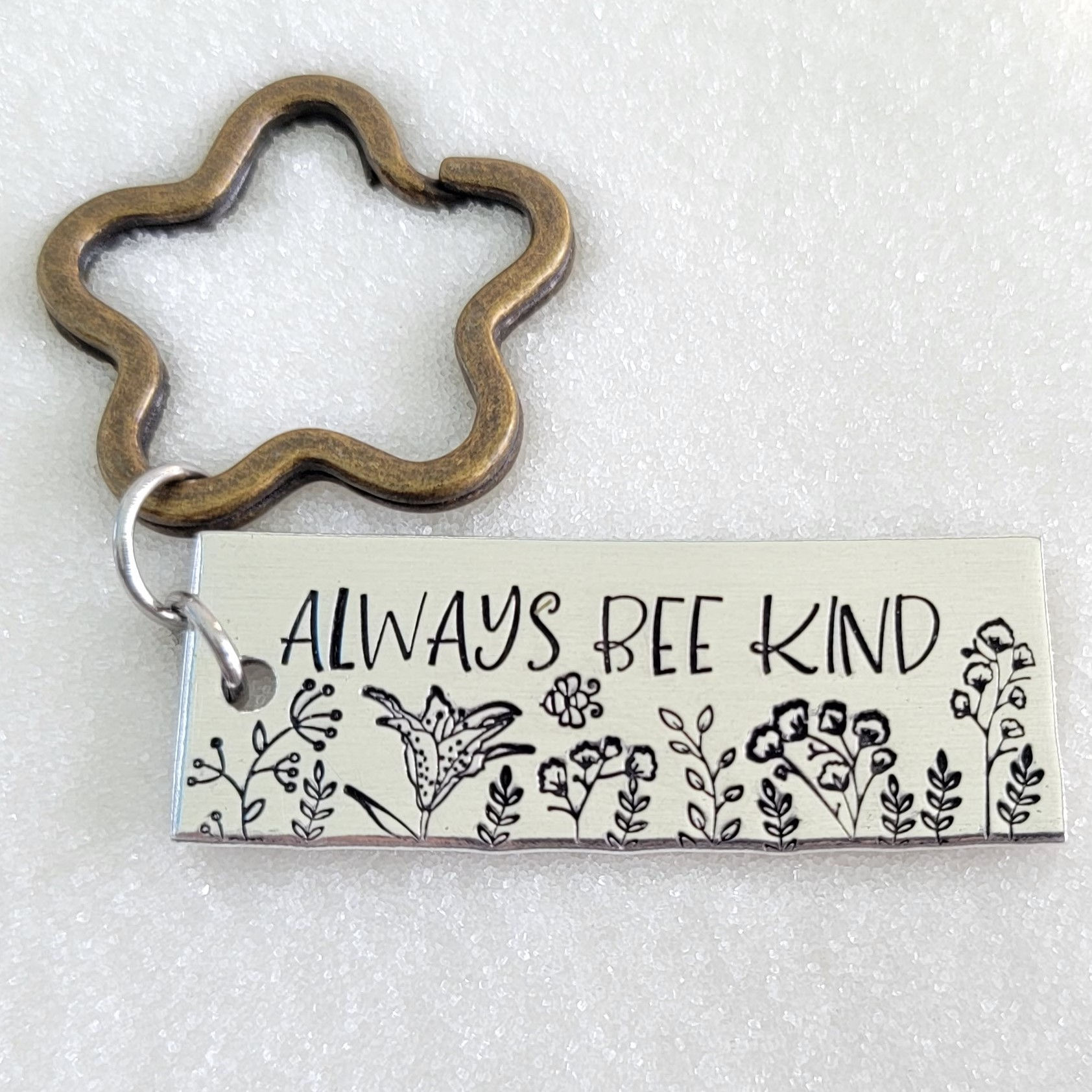 Always Bee Kind Aluminum Keychain