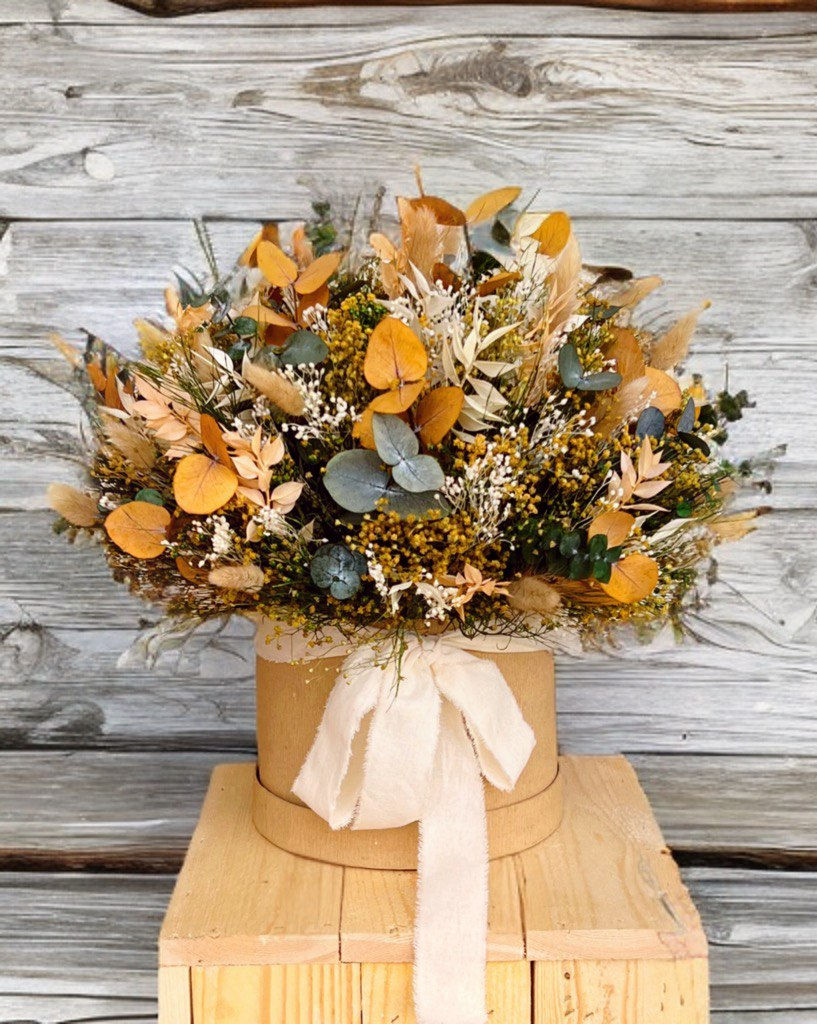 Sombrerera Grande Flores Preservadas Silvestre