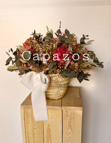 Capazos de flor preservada