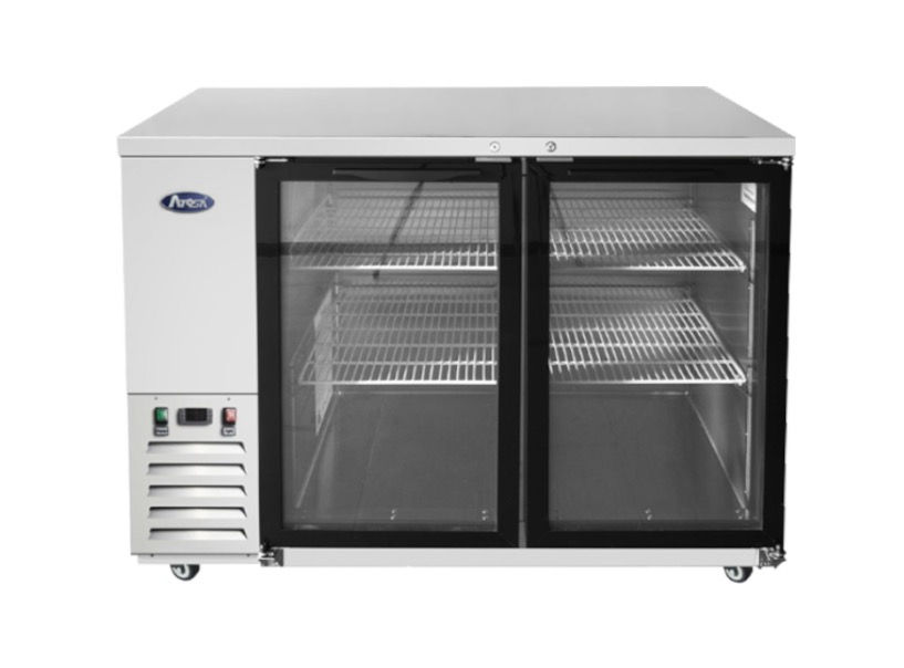 48″ Shallow Depth Back Bar Cooler with Glass Door