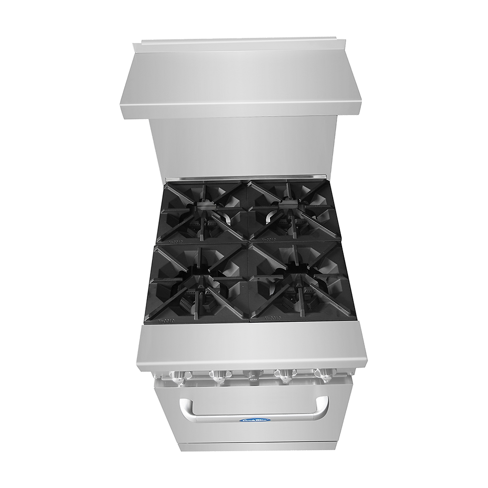 24″ Gas Range with Four (4) Open Burners