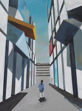 Spasoski, escape, modern painting, architectural,