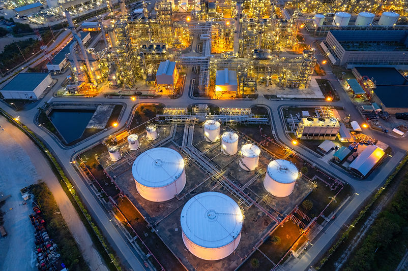 Aerial view Industry Oil refinery oil and gas refinery background, Business petrochemical