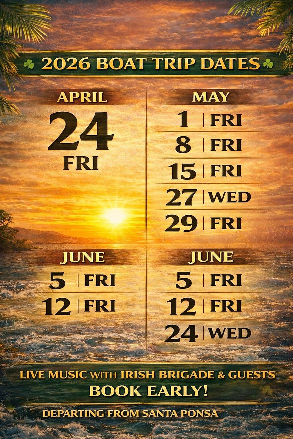 Ballad Boat Trip – Fri April 24th 2026